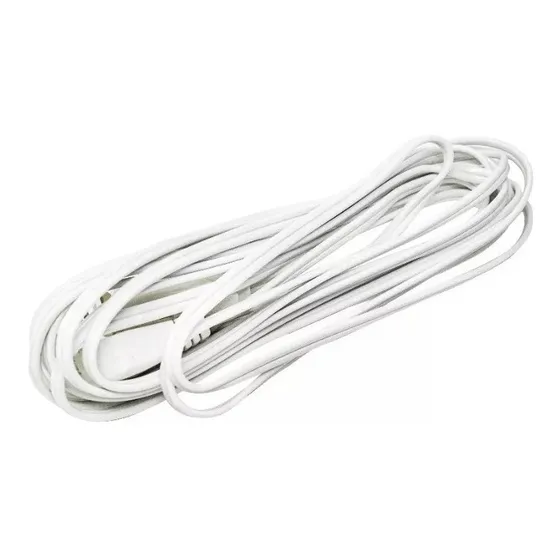 Extension Electrica Clavija Plana Blanca 10 Mts Tech Tools