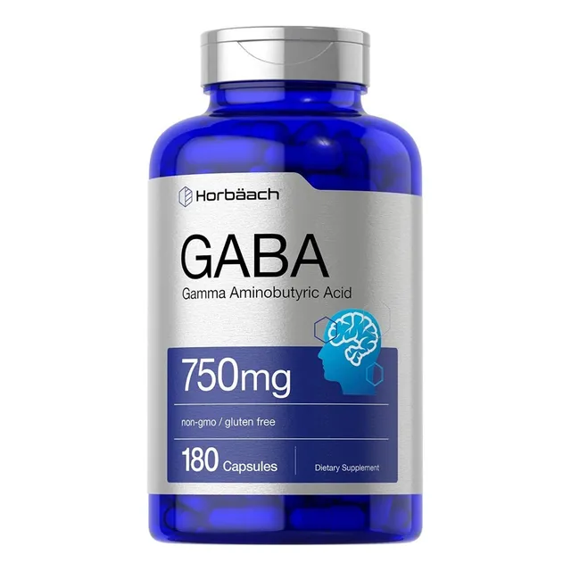 Gaba 750mg (180 Cápsulas) Ácido Aminonuturico Horbaach Sabor Sin Sabor