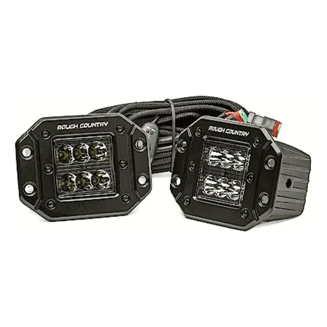 Rough Country 70803bl Juego De Luces Led Cuadradas (2