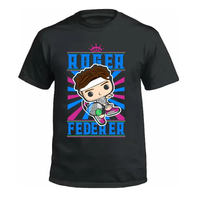 Remera Funkos  Algodon 100% Tenistas - Roger Federer 
