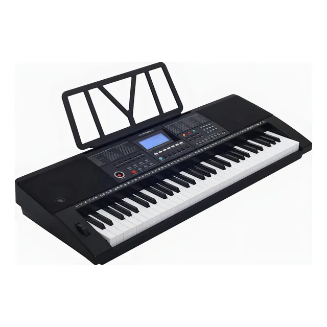 Teclado Musical 61 Teclas Tipo Piano 500 Ritmos E Timbres Cor Preto 110v/220v