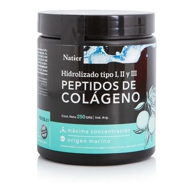 Peptidos Colageno Hidrolizado Marino En Polvo  Natier 250grs