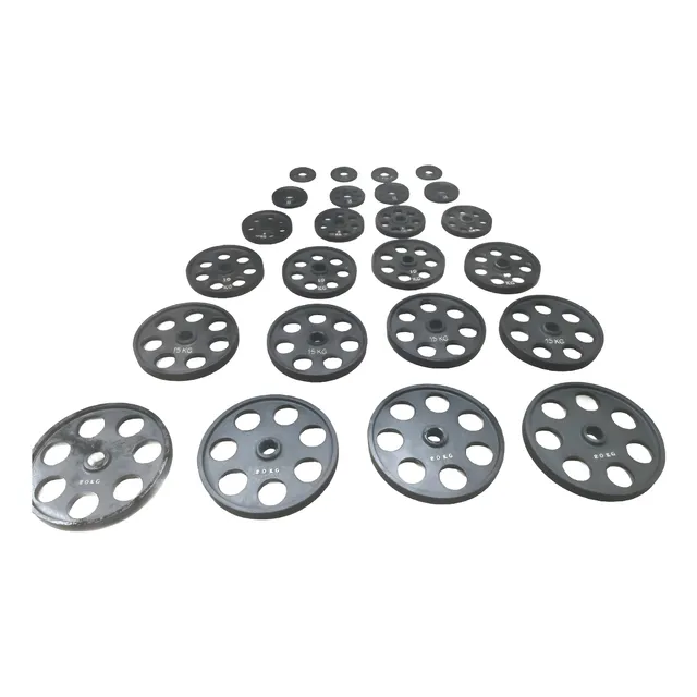 Set De 4 Disco Olímpico 2 Ivanko Gimnasio Mod Alexccw 214 Kg