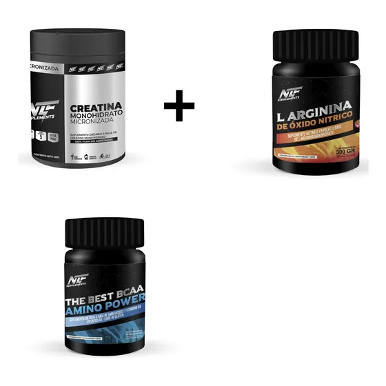 Creatina Micronizada 300 Gr Grado + L Arginina + Bcaa Regalo