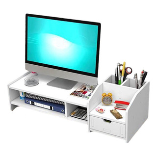 Soporte Para Monitor De Escritorio De 2 Niveles Con Cajon Soporte Para Monitor De Escritorio De 2 Niveles Con Cajon