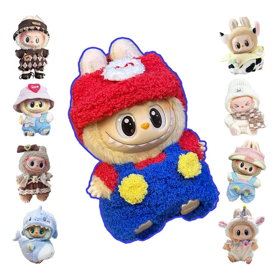 Preciosa Ropa De Peluche Para Muñecas Compatible Con Labubu