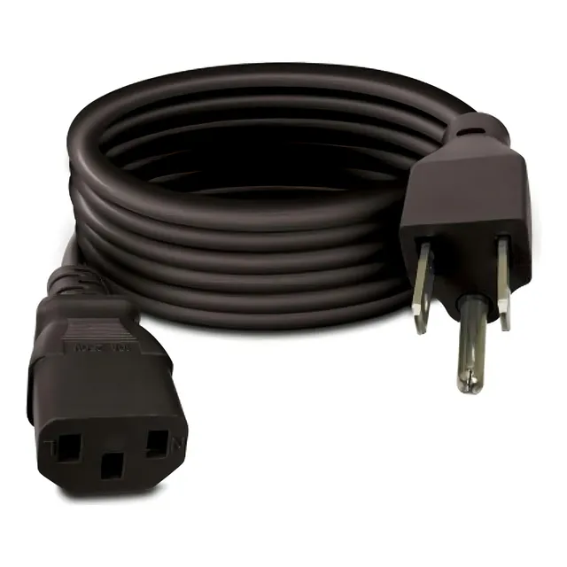 Cable de alimentación para pc-fuente-monitor-etc GenéricaVW-1 de 1.8m de largo color Negro 110V