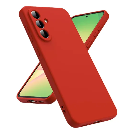 Case Funda Soft Premium Para Samsung Galaxy A56 / Silicon Rojo Silicon Case Soft Feeling Premium