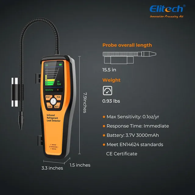 Elitech Ild-200 Detector Fuga Refrigerante Luz Led Freon R22