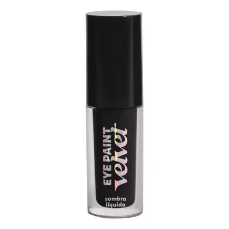 Sombra Líquida Eye Paint Shine E Velvet Dailus 4ml Cor Black