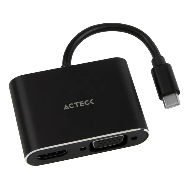 Hub Adaptador Usb-c A Hdmi + Vga Shift Plus Av420 Acteck