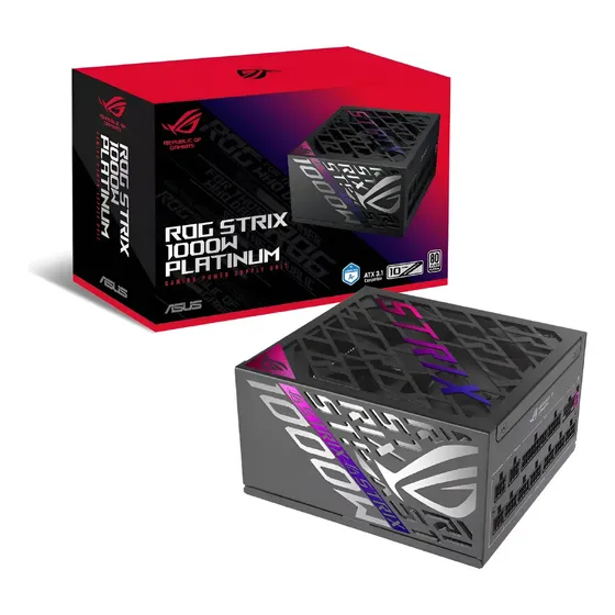 Fuente De Poder Asus Rog Strix 1000w Platinum Cybernetics A+ Negro | Cuotas sin interés