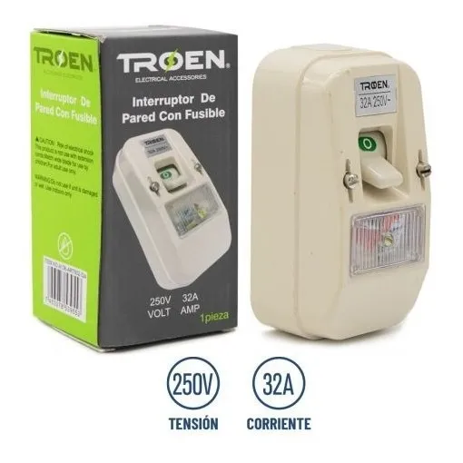 Interruptor Breaker 602 De Pared  Troen Superficial