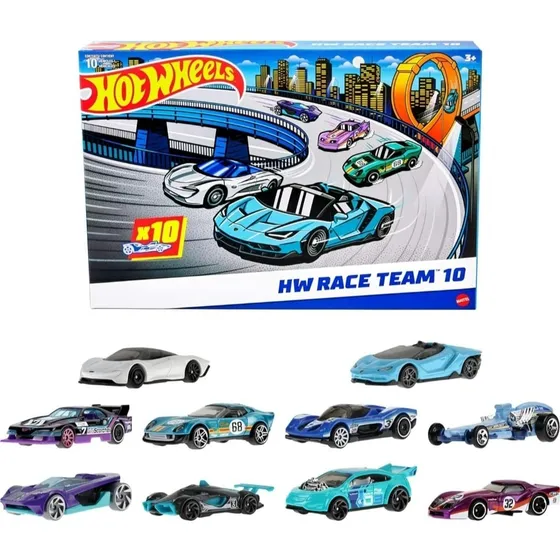 Hot Wheels Paquete De 10 Autos De Juguete A Escala 1:64 Color