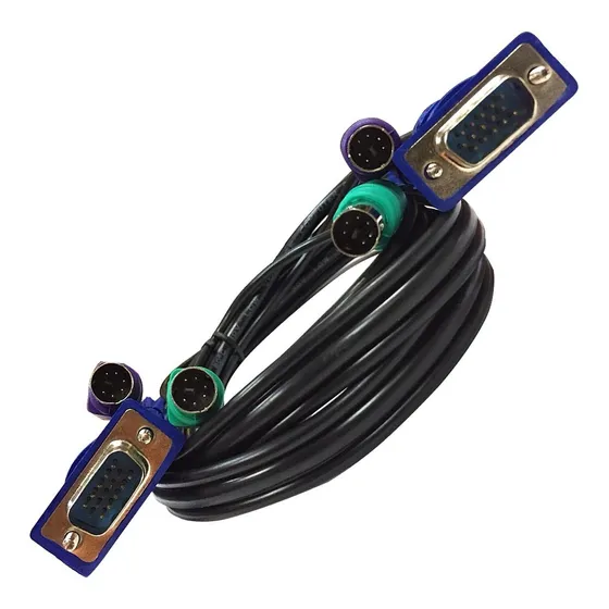 Cable Kvm 15 Pines Vga  Macho Macho Monitor Teclado Mouse Ps
