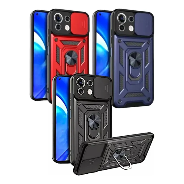 Funda Con Anillo Soporte Antigolpe Reforzada Para Xiaomi