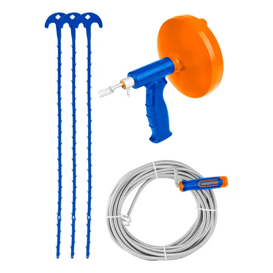 Kit Para Limpieza De Drenajes 5pzs Plomeria Wadfow