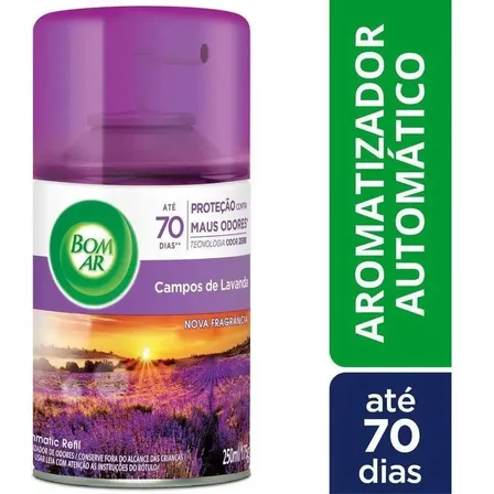 Bom Ar Automático Aerossol Campos De Lavanda Refil 250ml
