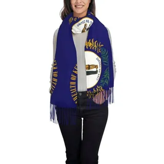 Bufanda Estampada Con La Bandera De Kentucky Para Navidad Bufanda Estampada Con La Bandera De Kentucky Para Navidad