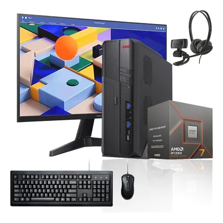 Pc Mini + Monitor 24 + Perif: Amd 8700g 32g 1tb Radeon Wifi 32 Gb