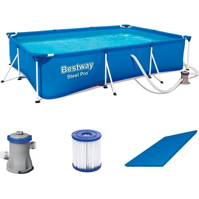 Alberca Bestway Steel Pro 56404 3300l Rectangular
