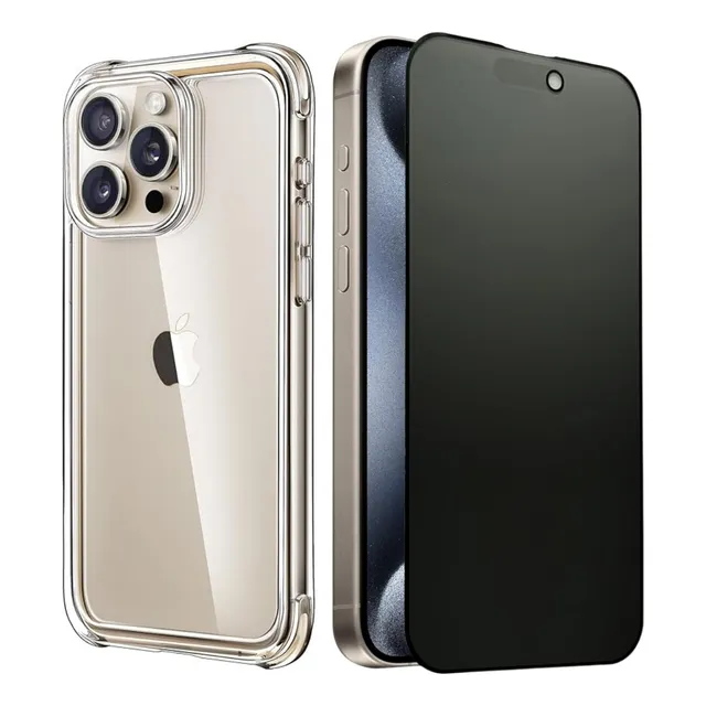 Capa Capinha + Película Fosca Anti Spy P/ iPhone 7 Ao 15 Max