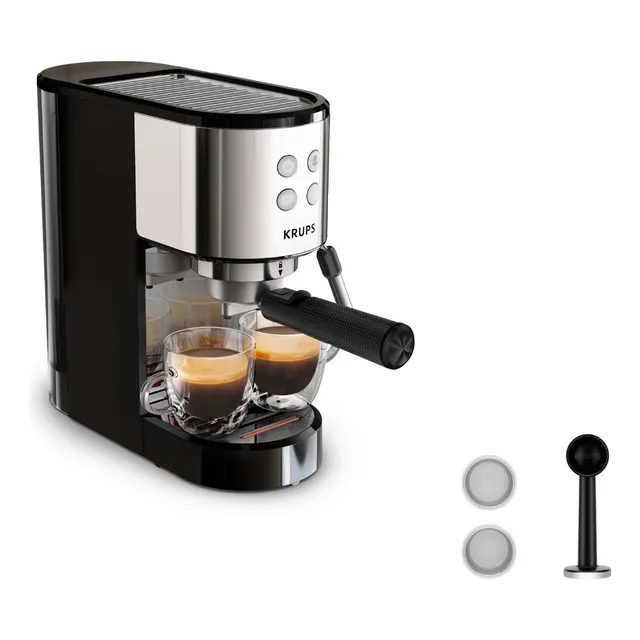 Cafetera Espresso Krups Divine Inox Color Plateado 110V/220V