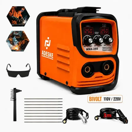 Máquina De Solda Inversora Elétrica Portátil Mma Bivolt