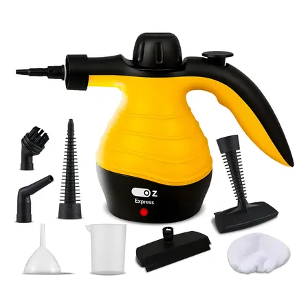 Vaporizador Higienizador Clean Express Amarelo 900w Portátil Com Acessorios P/ Limpeza Vidro Estofados Carro Top Oz
