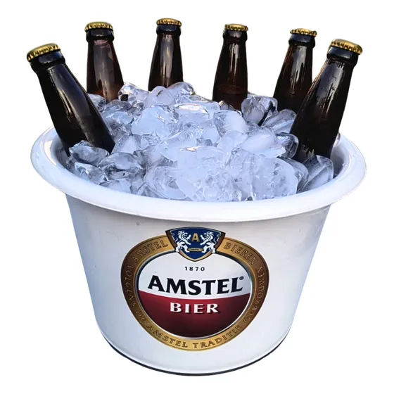Kit 03 Baldes De Plástico P/ Cervejas 30cm X 20cm Amstel