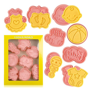 Juego De Moldes Para Galletas Baby Shower, 8 Piezas Con Sell Juego De Moldes Para Galletas Baby Shower, 8 Piezas Con Sell