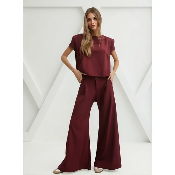 Pantalón Sastrero Dutti Palazzo Pinzado Confección Premium