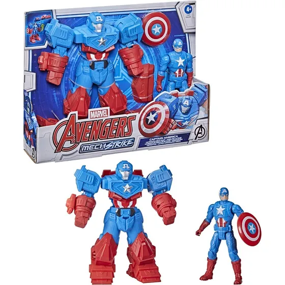 Hasbro Marvel Avengers - Figura Mech Strike Capitán América 