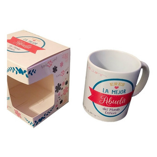 Taza Y Caja Personalizada La Mejor Abuela Del Mundo Entero Taza Y Caja Personalizada La Mejor Abuela Del Mundo Entero