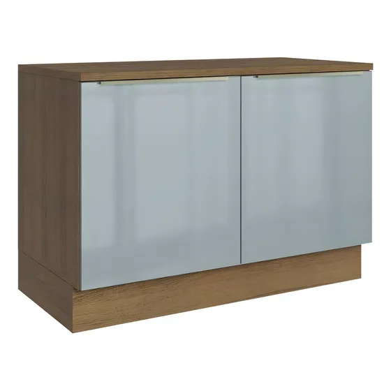 Gabinete Bajo Cocina Madesa Lux 120cm Con Encimera Color Marrón/Gris 02