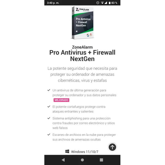 Zonealarm Antivirus+ Firewall Entrega De Cd (formato Fisico)