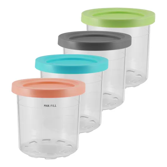 Copo De Sorvete, Recipientes De Sorvete Com Tampas Para Ninj