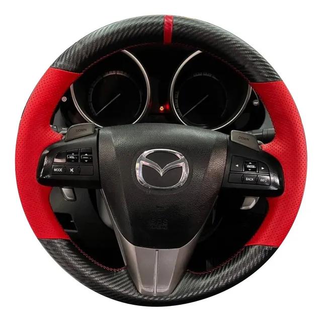 Funda Volante M3 Mazda 3 5 6 Cx7 Cx9 2009-2013 Cuero Rojo