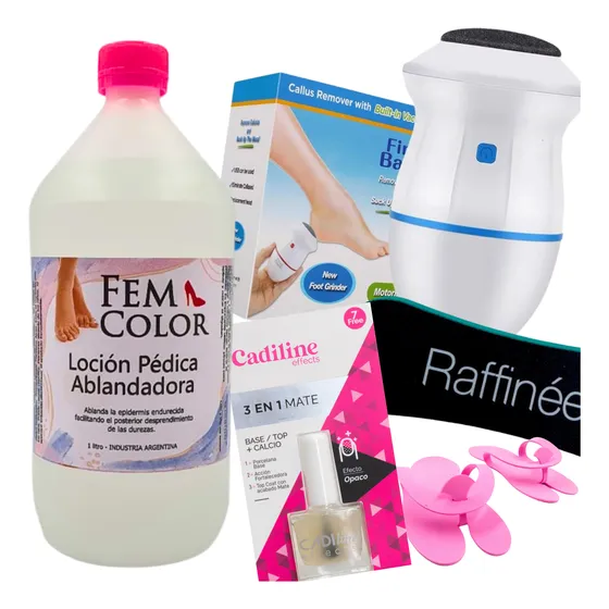 Removedor Callos  + Locion Pedica 1l  + Herramientas Lefemme
