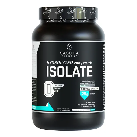 Suplemento en polvo Sascha Fitness isolate Proteínas sabor cookies & cream x 986g