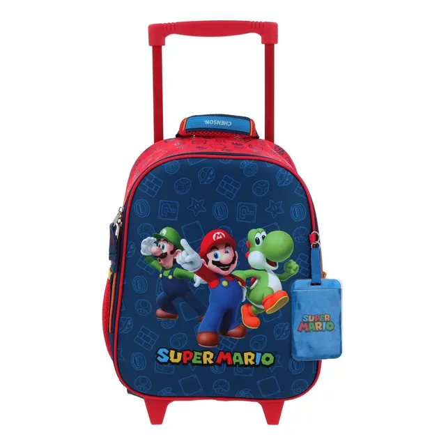 Mochila Chica Con Ruedas Chenson Mario Bros Gronshi