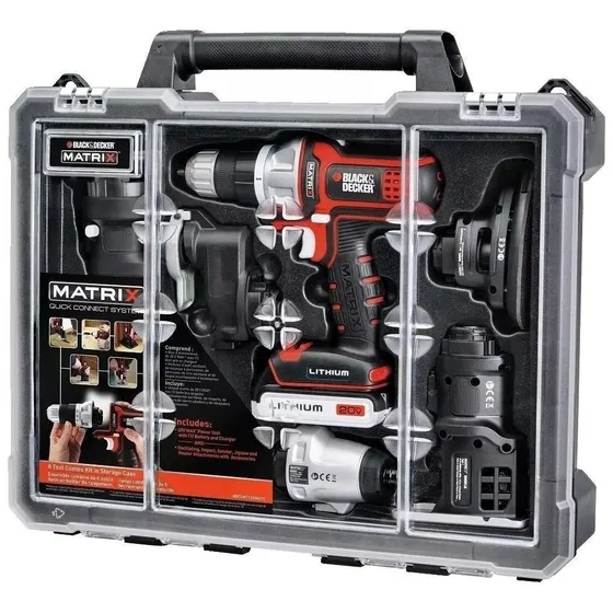 Taladro 20v Matrix Set De Herramientas 6 En 1 Black + Decker