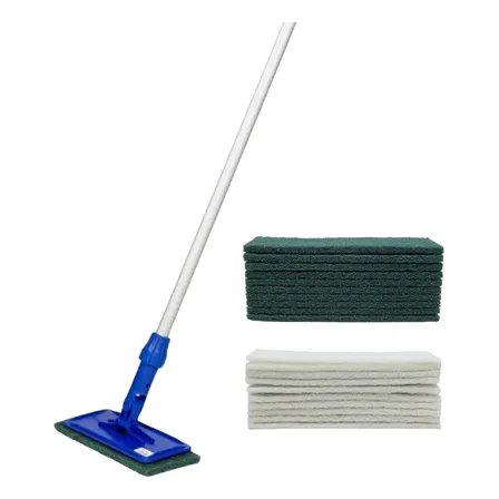 Rodo Pega Fibra C/ Cabo + 20un Fibra Branca E Verde Geral