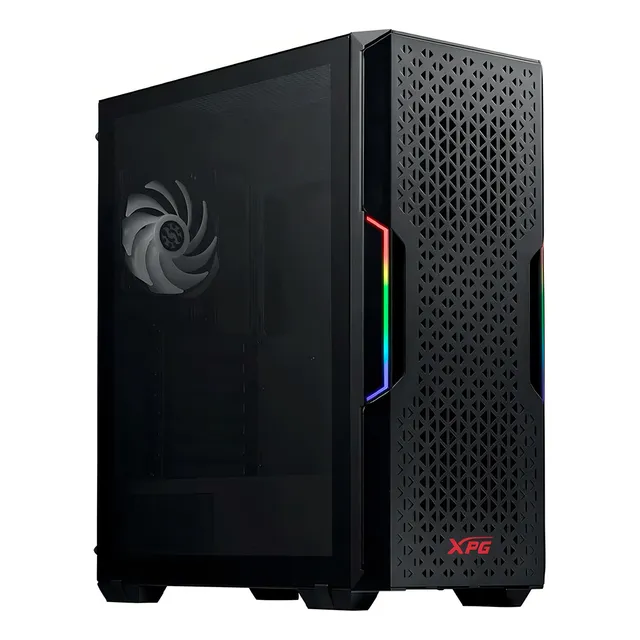 Gabinete Gamer XPG STARKERAIR ATX Cristal Templado Negro STARKERAIR-BKCWW