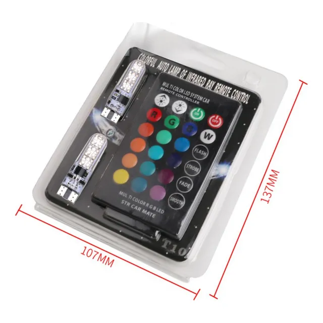 Bombillo Muelitas T10 Led Multicolor Rgb Control Remoto