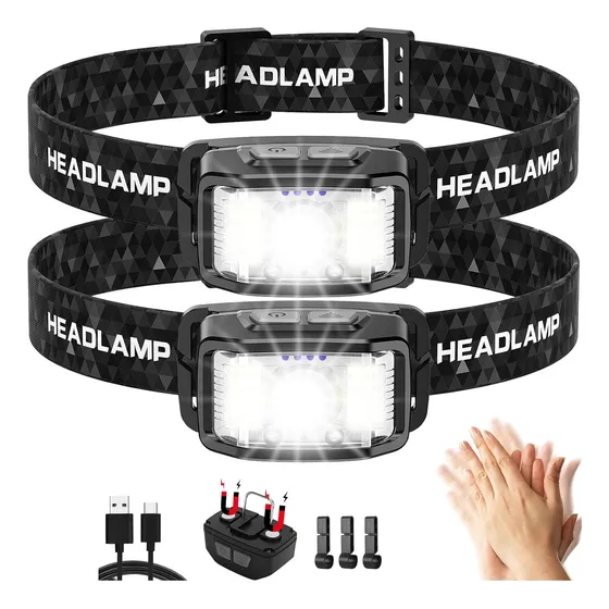 Linterna Led De Cabeza Recargable Minera 1500 Lumen Sensor