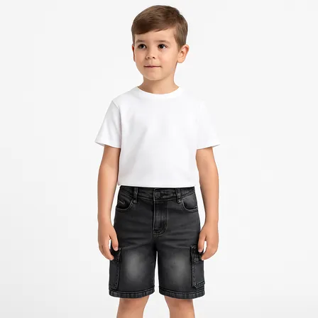 Shorts Bermuda Cargo Jean Denim Casual Con Estilo