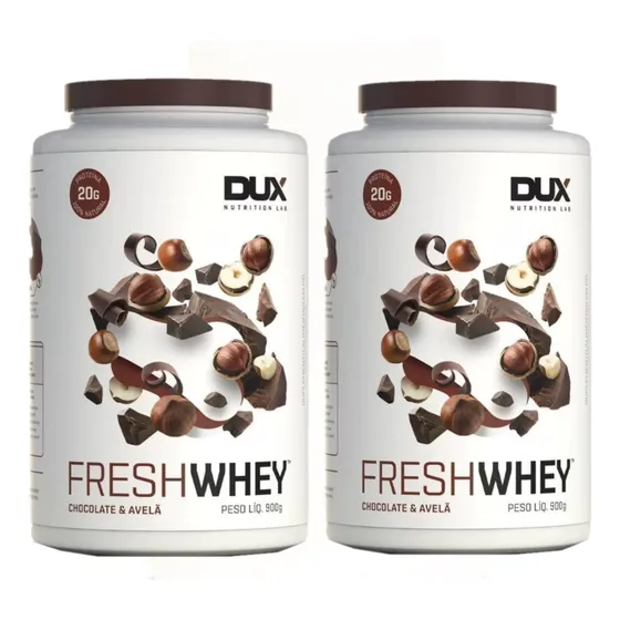 Combo 2x Fresh Whey 3w Conc Iso Choco Belga E Avela 900g Dux