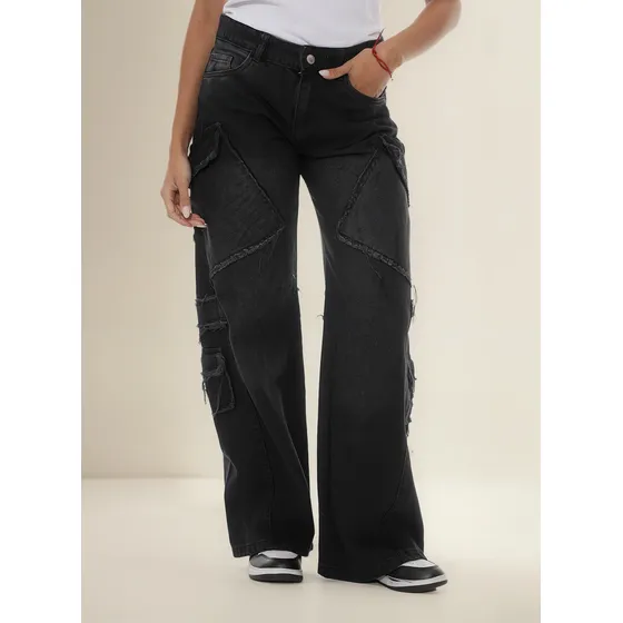 Pantalón Jean Cargo Chipre Mujer