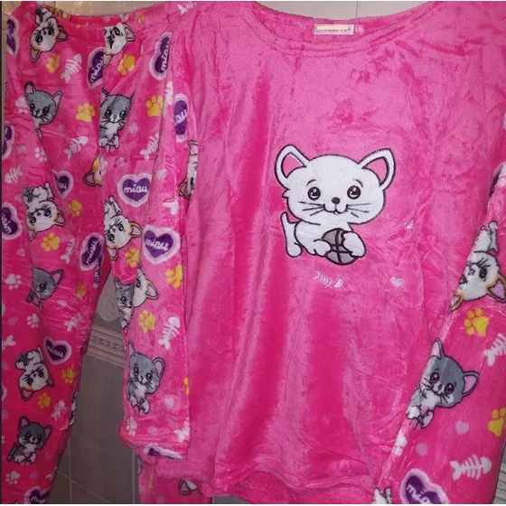 Pijama Mono Piel De Durazno Modelo Gatita Tallas S-m-l-xl